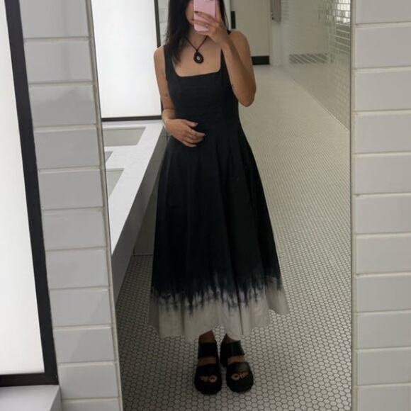 Staud Wells Dress in Onyx Tie Dye 14 - Picture 10 of 12